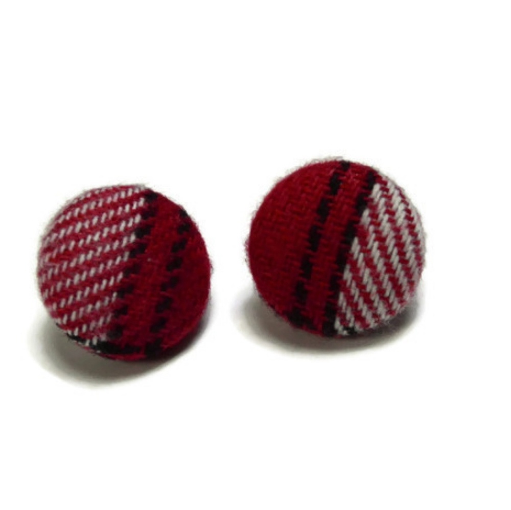 Red Stud Earrings